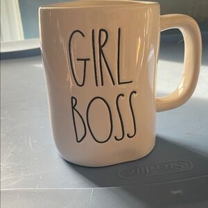 Cream "GIRL BOSS" Ceramic Coffee Mug